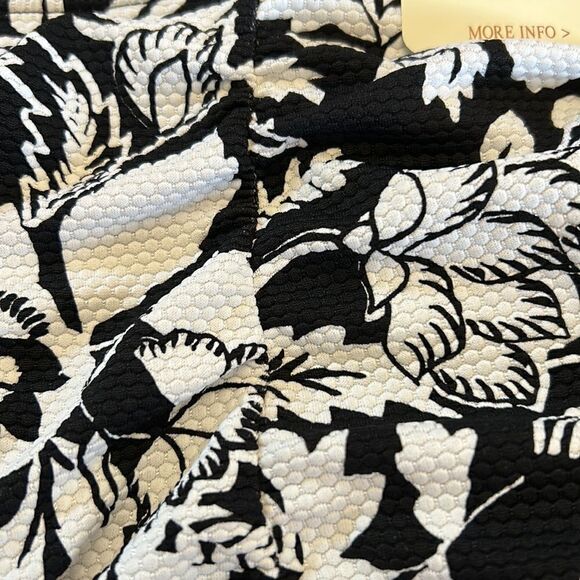 ArteSands black white floral high waist rouched swim bottoms Size 20 New - Picture 9 of 10